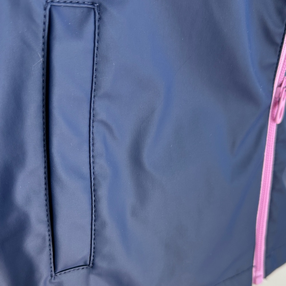 Joules Navy Blue Kids Raincoat with Pink Owl Hood - Picture 5 of 12